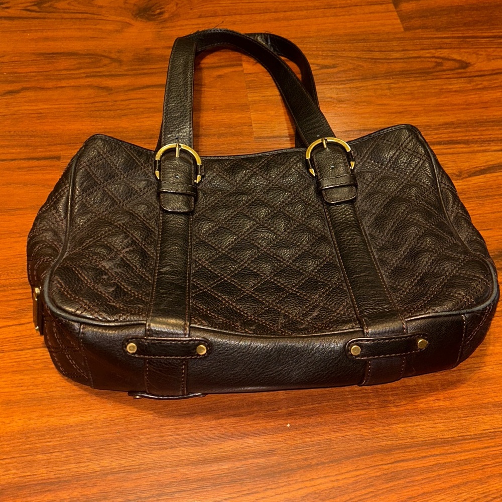 VTG MICHAEL Kors Quilted  Leather Shoulder Satchel Tote RETRO RUSTIC Look Classy